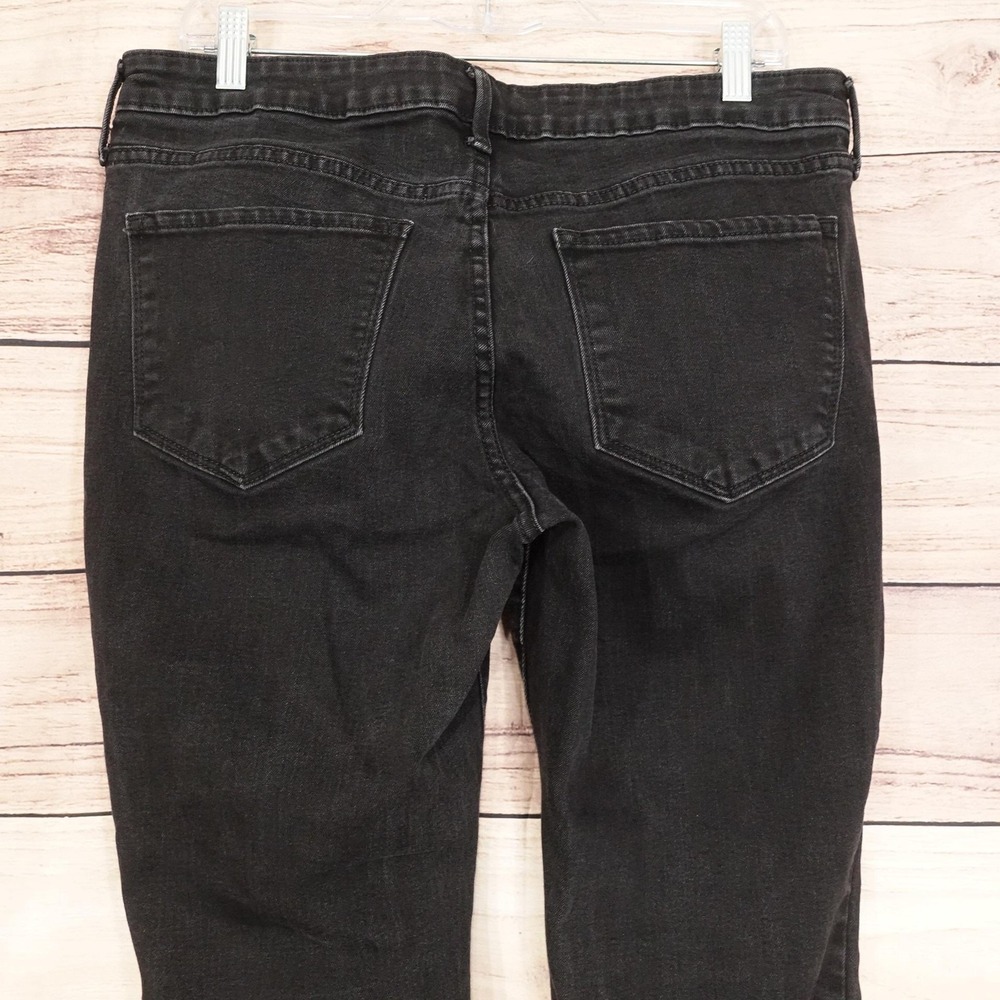 Old Navy Kicker Boot-Cut Jeans Womens 12 Short Black Stretch 34x28.5 Denim - Picture 5 of 10